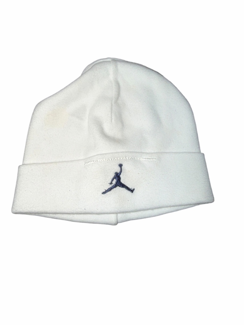White Jordan Beanie Hat - Baby